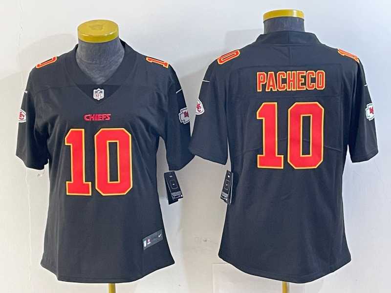 Women's Kansas City Chiefs #10 Isiah Pacheco Black Fashion Vapor Limited Stitched Jersey,We sell and wholesale Women's Kansas City Chiefs #10 Isiah Pacheco Black Fashion Vapor Limited Stitched Jersey on line form chian!